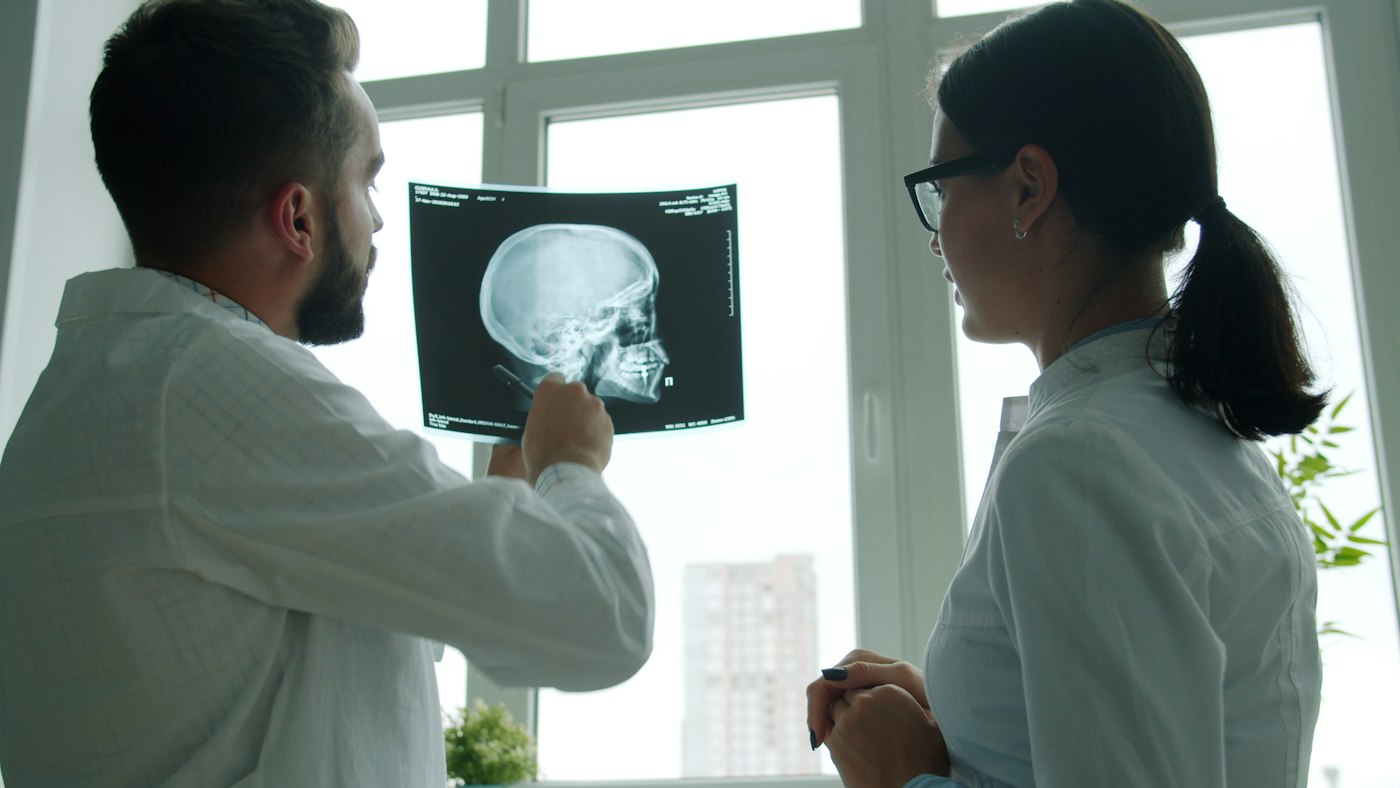 Doctors reviewing an X-ray